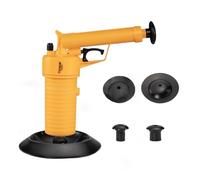 Hoteche Déboucheur pneumatique - 27 x 27 x 9 cm, matériau ABS, pour un nettoyage polyvalent des canalisations avec 4 têtes d'aspiration. Pompe de vidange efficace et pompe de nettoyage de tuyaux pour