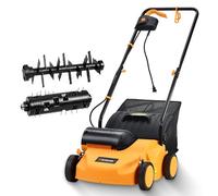 Hoteche Vertifieur électrique de 1 300 W, 2 500 TR/Min de Largeur de Travail de 320 mm, boîte de 35 L, Orange et Noir