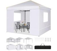 Hoteel Tente de Réception 3x3 Imperméable avec 4 Parois Blanc