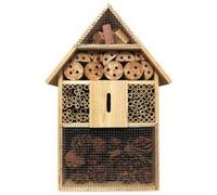 Deuba Hôtel à insectes XXL en bois naturel 48 x 31 x 10 cm Maisonnette abri refuge pour abeille coccinelle papillon