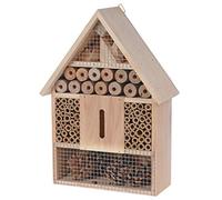 Hôtel à insectes à suspendre, 30 x 22 cm, naturel, maison à insectes, en bois, à suspendre, abeilles, coccinelles, papillon, hôtel, maison, aide à la nidification
