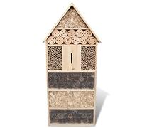 Hôtel à insectes XXL 45,5 x 15 x 99 cm Aide au nidification pour abeilles sauvages, coccinelles et papillons en bois de pin massif comme décoration de jardin