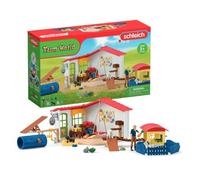 Hôtel des Animaux de la Ferme - Grand coffret de 54 Pieces de Jouets avec Chien, Chat, Lapin, Accessoires et Plus - Cadeau