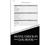 Hotel Guest Check-In LogBook: Easy Record Keeping Log Book for Guests