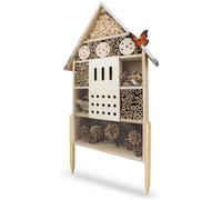 Wildlife Friend I Hôtel pour Insectes XXL Debout - 76cm & Toit Métallique - Grand, Non Traité, Maison pour Abeilles, Papillons, Aide à La Nidification - Hotel A Insectes - Hotel A Insectes XXL.