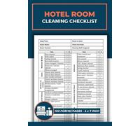 Hotel Room Cleaning Checklist: Daily Hotel Guest Room Cleaning Check List | Hotel Housekeeping Checklist Book