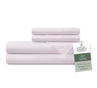 Hotel Sheets Direct Parure de lit 4 pièces pour très grand lit, 100 % viscose dérivée de bambou, avec 2 taies d'oreiller, literie de luxe rafraîchissante et respirante, évacuant l'humidité, douce et