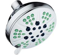 Hotel Spa Notilus Pommeau de douche antimicrobien haute pression géant de 10,9 cm - 6 réglages - Embouts antimicrobiens anti-obstruction à 2 zones, Raccord à rotule métallique et angle réglable/finition entièrement chromée