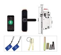 Hôtel Tiregimprimer Verrouillage de porte WiFi Bluetooth Télécommande Début électronique Digital Ic Carte Smart Lock double loquet(Dual Latch)
