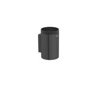 Hotel's round porte-verre mural titanium black brossé - ROCA A817595NM0