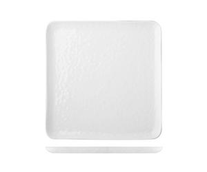 HOTELWARE Diamond Plat carré, 21 cm, Porcelaine, Blanc