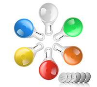 HOTERB Pendentif Lumineux Chien,LED lampe pour chien,6PCS Lumières de Sécurité Colorées pour Chien Chat pour Porte-clés Cyclisme Course Randonnée,Pendentif LED Étanche(6 Piles Supplémentaires)