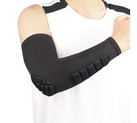 Hotfiary 2 Packs Manchons de Bras Rembourrés pour Les Jeunes et Les Adultes, Protège-coude de Basket-Ball et de Volley-Ball avec Coussinets Anti-Crash, Protection du Coude et de l'avant-Bras