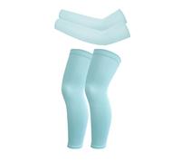 Hotfiary 2 Paires Manchons de Compression pour Les Bras Et Les Jambes desEnfants pour Le Basket-Ball Et Le Football, Protection Solaire Contre Les UV, Sport D'extérieur Respirant, Manchons de Glace