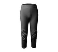 Hotfiary Jeunes Garçons 3/4 Compression Pantalon avec genouillères et Coussinets de taibone, Legging de Basket-Ball rembourré Football Football Sports Capris, Athlétique Gardien Gardien Collants Bas