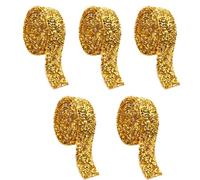 Hotfix - Lot de 5 rouleaux de bandes strass scintillantes - Bandes de strass thermocollants - Multicolore - Pour travaux manuels, fête, mariage, décoration de vêtements