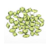 Hotfix Strass Lot de 100 strass formes variées, paillettes, cristal acrylique, à coudre, dos plat, for vêtements, perles couture(Olivine)