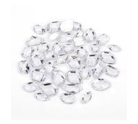 Hotfix Strass Lot de 100 strass formes variées, paillettes, cristal acrylique, à coudre, dos plat, for vêtements, perles couture(Crystal)
