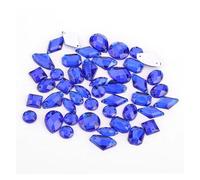 Hotfix Strass Lot de 100 strass formes variées, paillettes, cristal acrylique, à coudre, dos plat, for vêtements, perles couture(Sapphire)