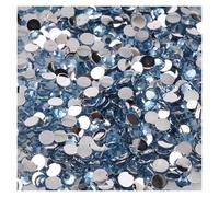 Hotfix Strass Lot de 1000 strass ronds non thermocollants 2/3/4 mm, en résine, à dos plat, for nail art, bijoux et vêtements(Light Blue,3.0mm)