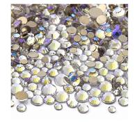 Hotfix Strass Lot de 1440 strass à dos plat en verre, tailles variées SS3-SS20, paillettes dorées, for nail art et vêtements(Starry sky)