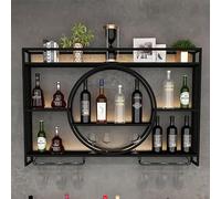 Hotgreenpepper Porte-Bouteilles Muraux, Casier À Vin pour Bar, Etagere À Vin Mural, Étagères Polyvalentes en Métal, Étagère À Vin Suspendu, Etagere Murale Cuisine, Porte-Verre À Pied pour La