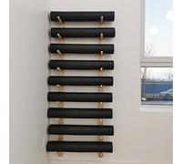 Hotgreenpepper Support Rangement Tapis Yoga Porte-Tapis de Yoga Mural Multicouche, Points de Rangement en Bois de Yoga en Bois Équipement de Gym de Gymnase Étagère, pour Studio de Bureau