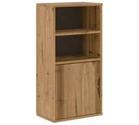 Hothingwell Armoire Latérale ODDA 40x24x79 cm Bois Massif Pin | 1 compartiment,2 étagères ouvertes,charme rustique,fixation murale fournie,série ODDA compatible