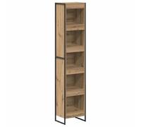 Hothingwell Bibliothèque 40 x 30 x 189,5 cm Bois d'ingénierie Chêne Artisan | Pieds en acier,design rectangulaire compartimenté,finition lisse,usage intérieur,assemblage à deux requis