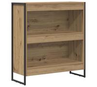 Hothingwell Bibliothèque 80 x 30 x 86,5 cm Bois d'ingénierie Chêne Artisan | Pieds en acier, design compartimenté, forme rectangulaire, finition lisse, assemblage à deux, rangement livres et déco