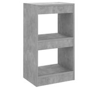 Hothingwell Bibliothèque Séparateur de Pièce Gris Béton 40x30x72 cm | Espace de rangement, magazines livres DVD, appareils multimédia, cloison couloir, chiffon humide