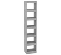 Hothingwell Bibliothèque Sonoma Gris 40x30x198 cm Séparateur de pièce | Étagère polyvalente,cloison de séparation,porte-livres robuste et stable,rangement magazines livres DVD,appareils