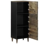 Hothingwell Buffet 40x33x110 cm en Bois de Manguier Massif | Motif sculpté à la main, plateau robuste, fixation murale fournie, bois tropical durable
