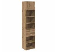 Hothingwell Buffet Mural Chêne 50 x 42,5 x 225 cm en Bois Composite | Meuble mural rectangulaire, étagères ouvertes et fermées, intérieur salon, entretien chiffon sec