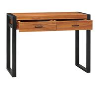 Hothingwell Bureau avec 2 Tiroirs 100x40x75 cm Bois De Teck