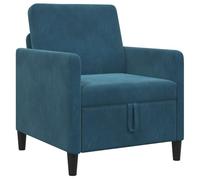 Hothingwell Canapé avec Rangement Bleu 72 x 78 x 87 cm en Polyester | Rangement sous siège, housses amovibles, cadre métallique, bois d'ingénierie, pieds en plastique, 110 kg par siège