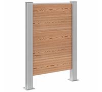 Hothingwell Clôture Poubelle Marron 85 x 12 x 115 cm Aluminium et WPC | Usage extérieur, jardin, cour, séparation zone déchets, assemblage tournevis, poteaux aluminium, aspect durable