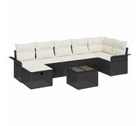 Hothingwell Ensemble de Canapé de Jardin 8 pc Poly Rotin Modulaire | Coussins amovibles, rangement caché, couleur terre, terrasse, jardin, usage extérieur