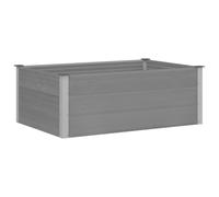 Hothingwell Lit Surélevé De Jardin WPC 150x100x54 Cm Gris | Composite bois-plastique,usage extérieur,jardinière grise,plantes et fleurs,assemblage facile