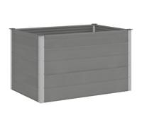 Hothingwell Lit Surélevé De Jardin WPC 150x100x91 Cm Gris | Composite bois-plastique,usage extérieur,design moderne,assemblage facile,jardinière pour fleurs