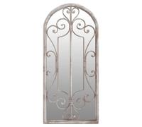 Hothingwell Miroir de Jardin Sable 100x45cm en Fer pour Extérieur | Fer durable, effet rouille, style que, trou pré-percé, montage mural facile, déco jardin