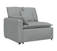 Hothingwell Module D'extremite Canape Modulaire 100 cm Gris Clair | Structure Metallique Robuste, Assise Textilene, Accoudoir Gauche Ou Droite, Confortable
