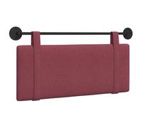 Hothingwell Tête de Lit Suspendue Bordeaux en Tissu, Headboard Mural | Fixation murale simple,sans pieds,couleur Bordeaux,texture tissu douce,design classique,espace au sol libéré,entretien