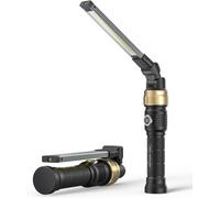 HOTLIGH Lampe LED Rechargeable - 5000 mAh Baladeuse LED Mecanicien avec Conception Pliable Pivotant à 360°, 1200 lumens Lampe Mecanicien, 3 modes D'éclairage Baladeuse pour la Réparation Automobile