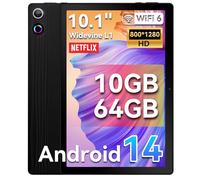HotLight Tablette 10 Pouces Android 14 Tablette avec Aura spirituelle, Octa-Core Tablette Tactile, 10GB+64GB(TF 1TB), WideVine L1, WiFi6, BT 5.0, USB OTG et Reconnaissance Faciale, 5000mAh, Noir