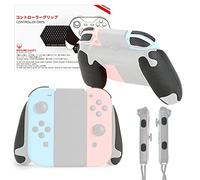 Hotline Games 2.0 Plus Poignée de manette compatible avec Switch Joy-Con, antidérapante, absorbant la transpiration, facile à appliquer, poignées + boutons + gâchettes (pour Joy-Con)