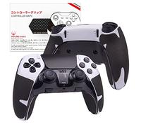 HOTLINEGAMES 2.0 Plus Grip de manette compatible avec PS5 DualSense Edge, kit de peau douce texturée, antidérapant, absorbant la transpiration, facile à appliquer (pour poignées)
