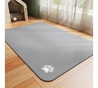 HotLive Tapis d'alimentation pour animal de compagnie - Tapis absorbant pour chien et chat, facile à nettoyer, séchage rapide, gris, 30,5 x 48,3 cm