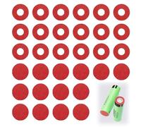 HOTMNTY Lot de 200 Isolateurs de Batterie, Anneaux Isolants pour Cellules de Batterie 18650, Rouge, 200 Pièces