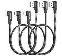 HOTNOW Câble Micro USB coudé 50CM Lot de 3, USB 2.0 vers Micro USB Charge Rapide Nylon Tressé Compatible avec Kindle Fire, Galaxy S7 S6 A7, LG, Moto, Power Bank